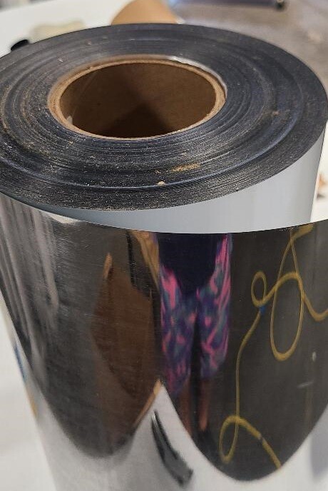 Silver Gloss Metallic Chrome Print-Treated Perm Self-Adhesive Polyester Film S2