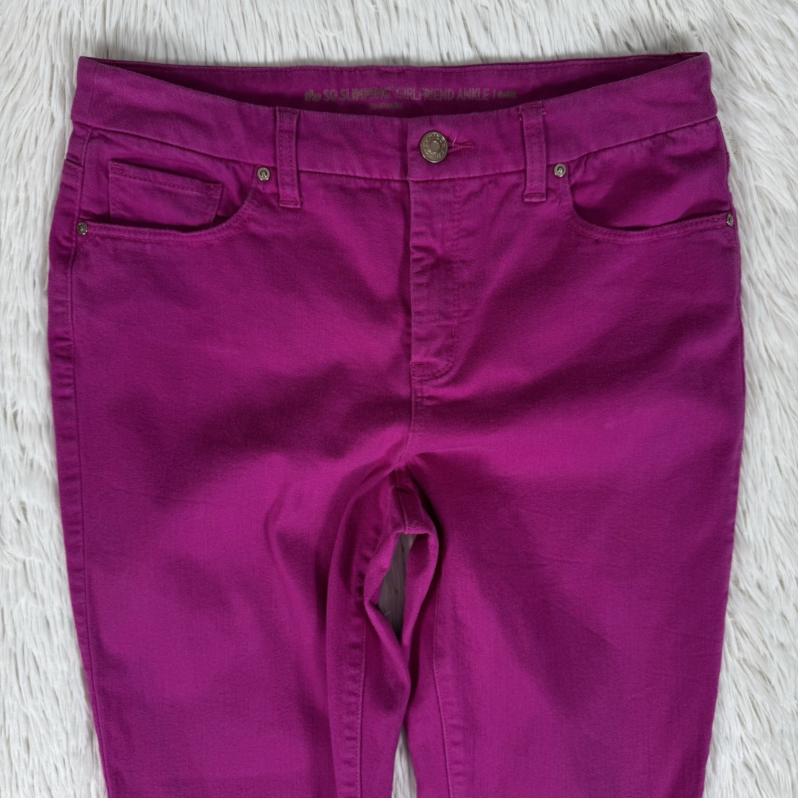 Chico's Pink The So Slimming Girlfriend Ankle Denim Jeans Women's 0.5 US 6