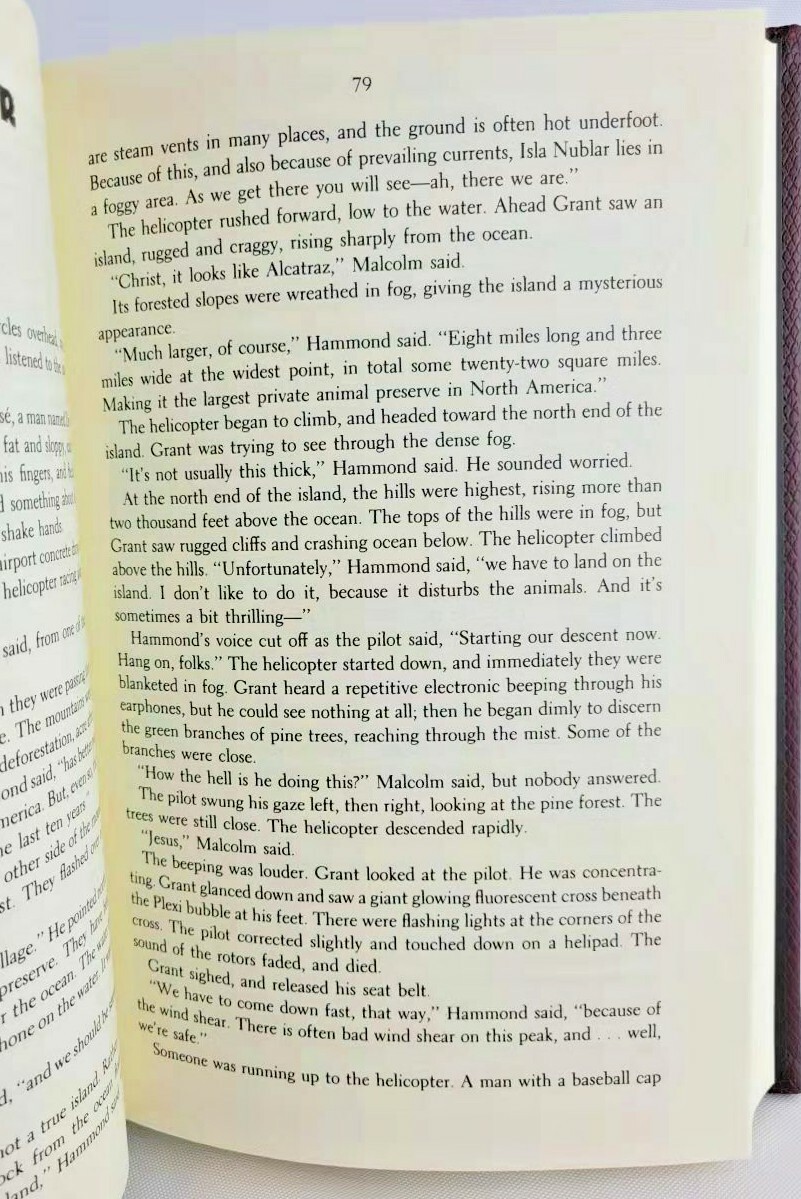 Jurassic Park by Michael Crichton leather bound hardcover book