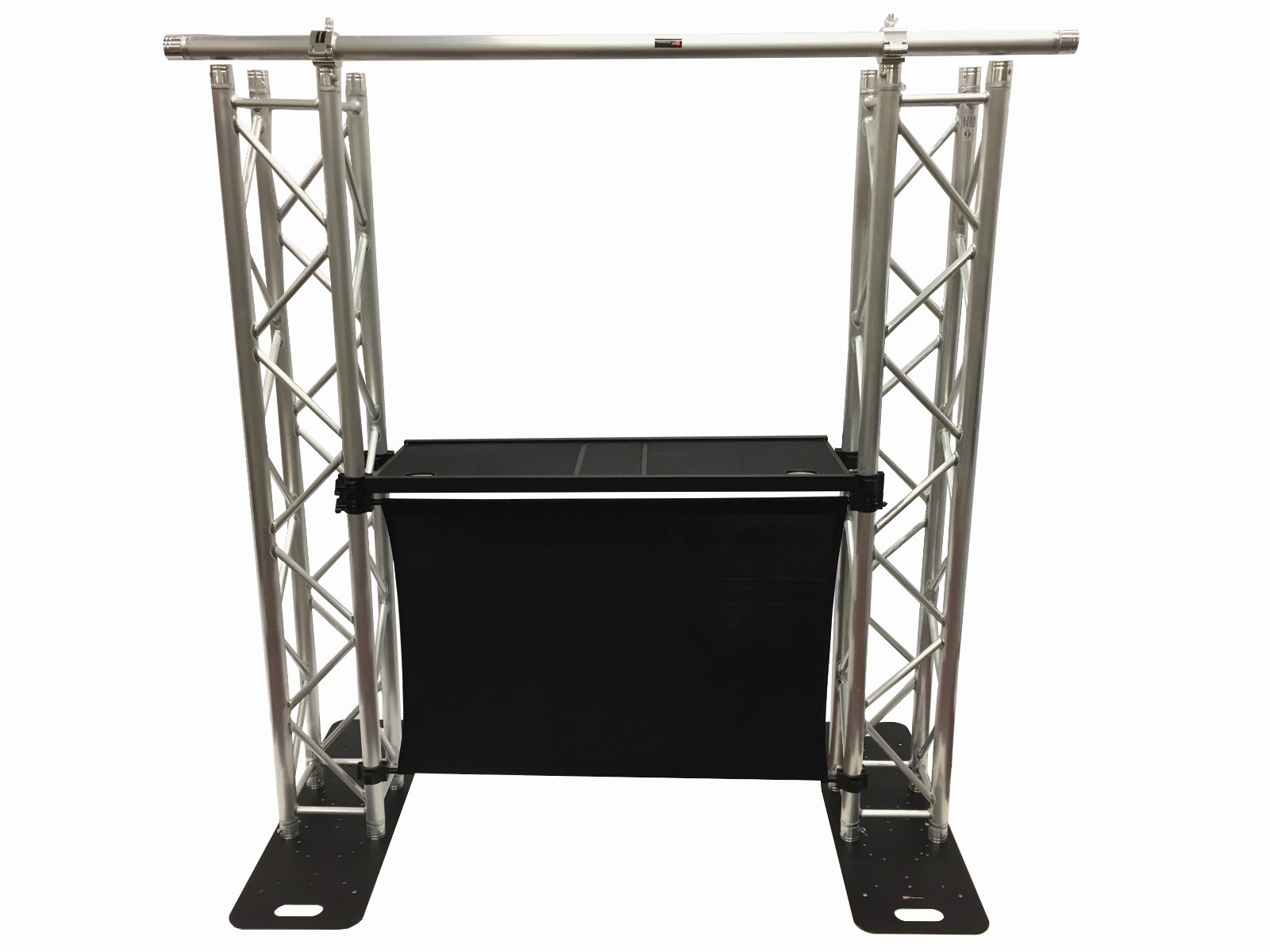 DJ Event Facade White/Black Scrims Aluminum Truss Booth 6.56' Arch truss System