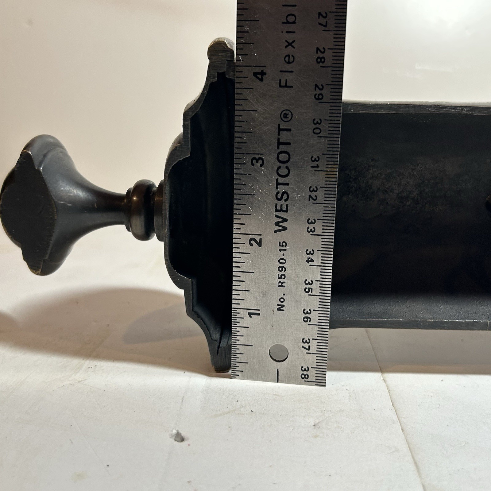 PAIR Vintage Decorative Arts Inc HUGE 31.75” Bronze / Brass Bamboo Wall Sconces