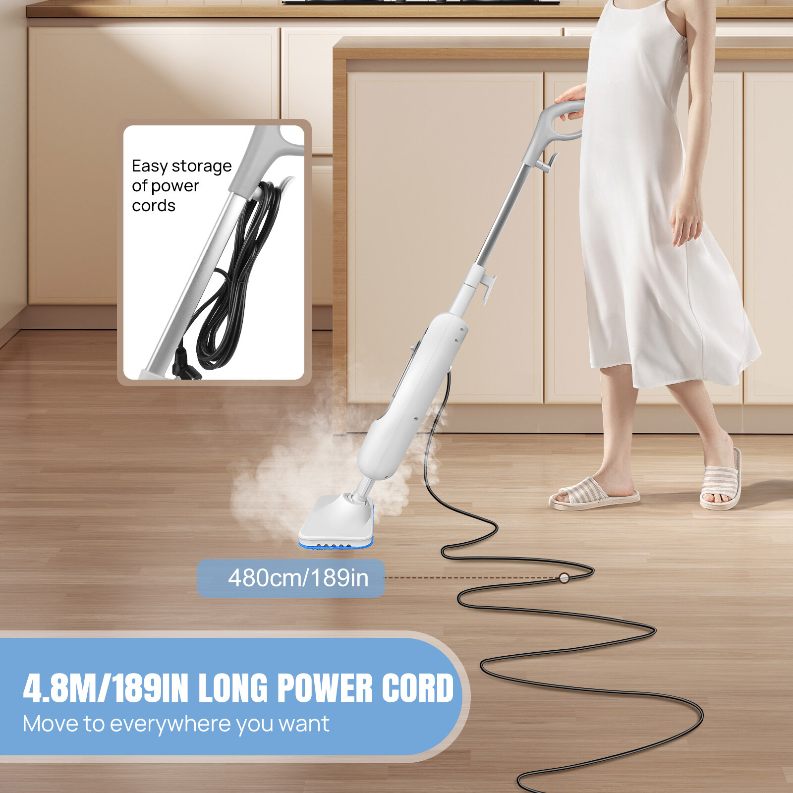 New Steam Cleaner Floor Steam Mop Multipurpose Steamer with Accessories for Home