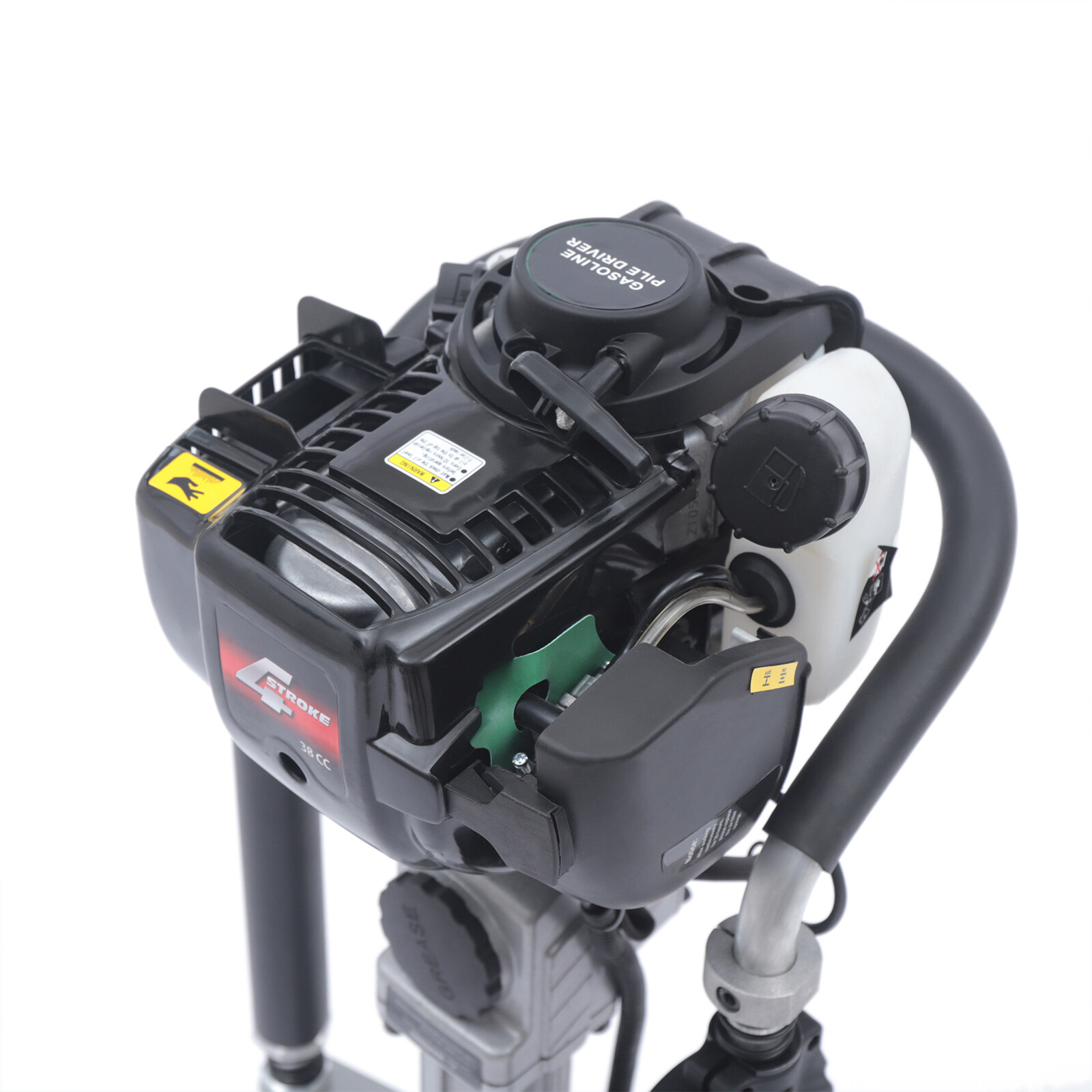 4 Stroke Gas Powered Fence Pile Driver T-Post Push Gasoline Engine Heavy Duty