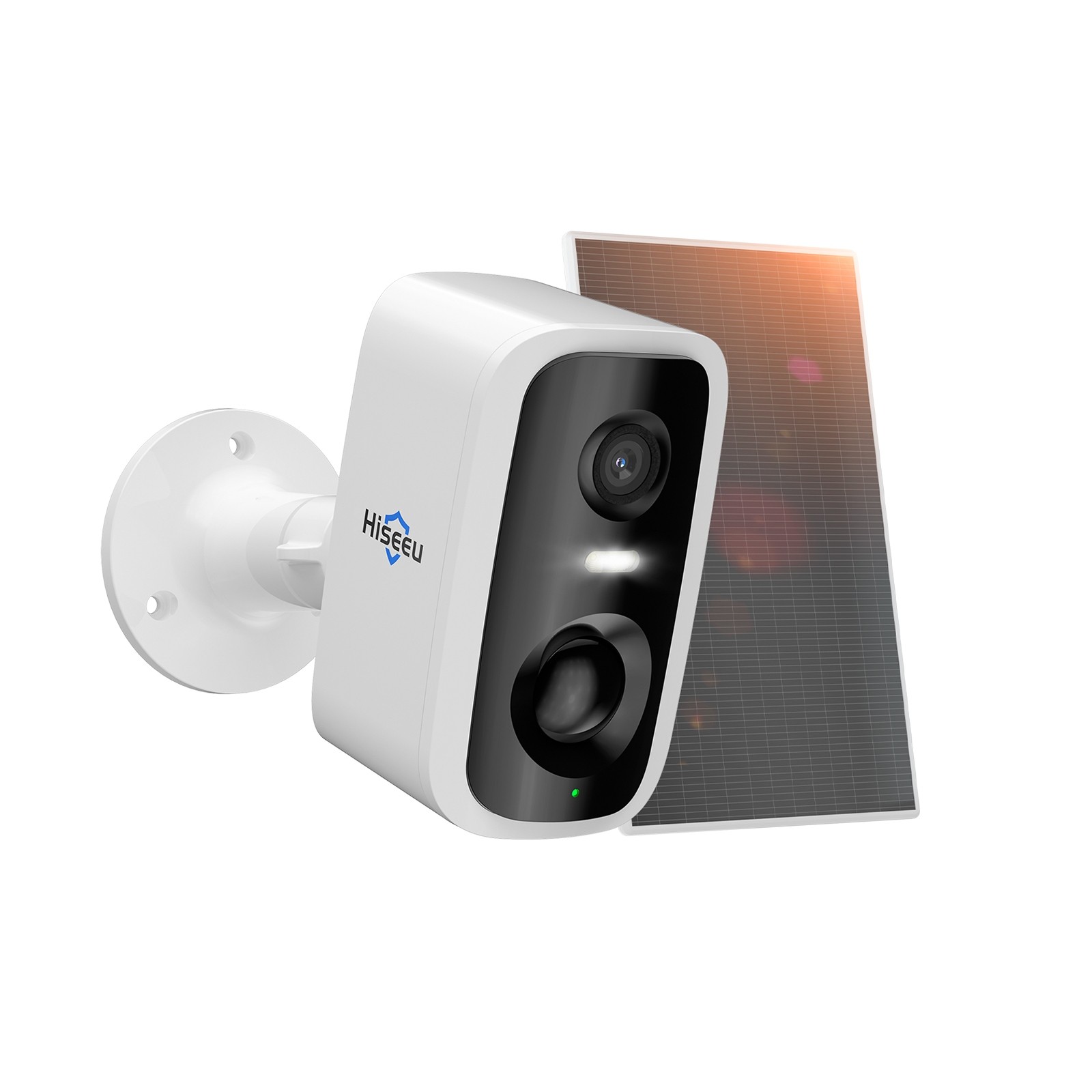 Hiseeu 10CH Solar Battery Powered 4MP Wireless Security Camera System 2Way Audio