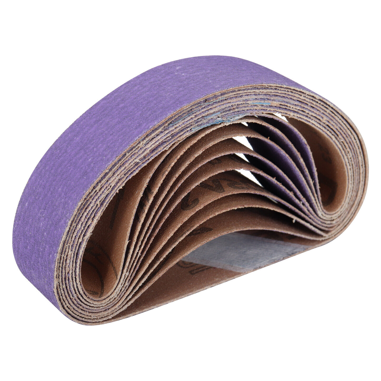 Purple File Ceramic Sanding Belts 1/2 in x 18 IN- Pack of 20 -GRIT 40,60,80-320