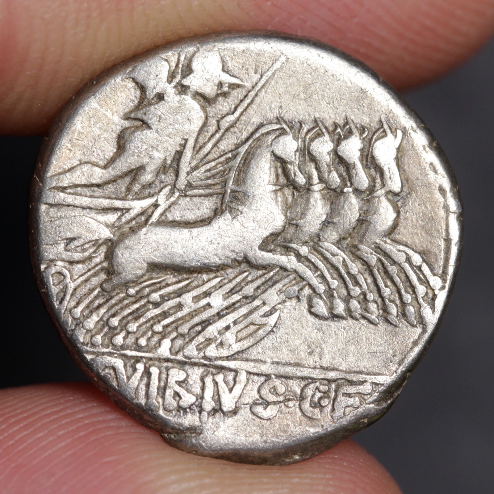 Apollo God of the Sun Denarius Ancient Roman Republic Silver Coin 90BC Pansa