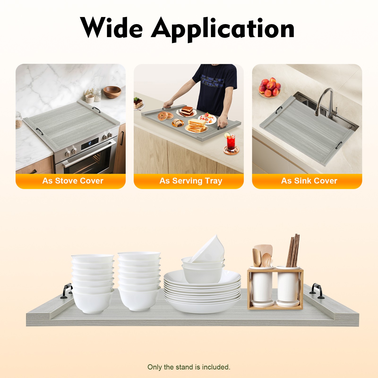 Wood Stove Top Cover Noodle Board Stove Cover For Gas Stove& Electric Stove