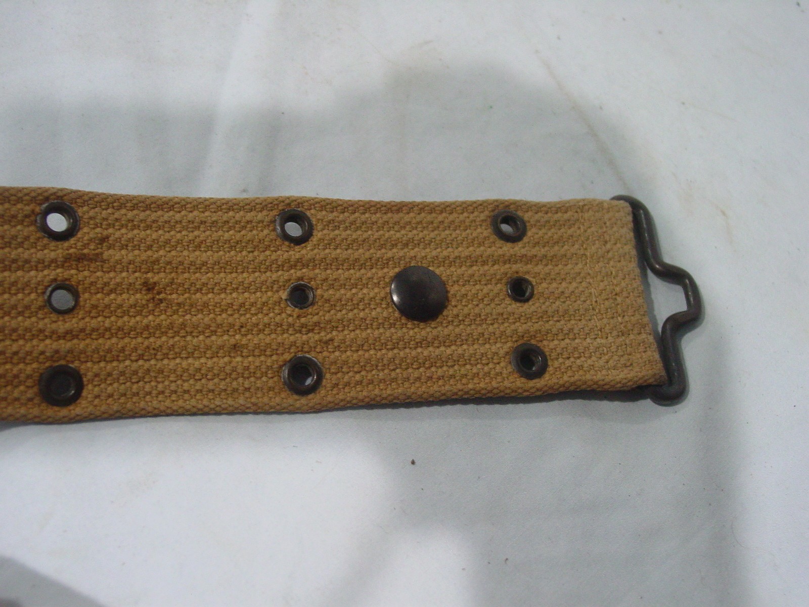 US Military WWI M1912 Pistol Belt WW2 Khaki Canvas Web