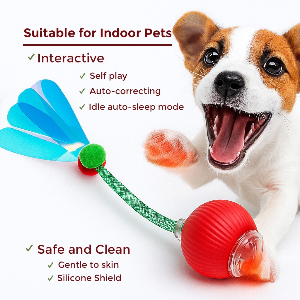 Automatic Rolling Ball for Cats – Rechargeable Smart Interactive Toy, Durable