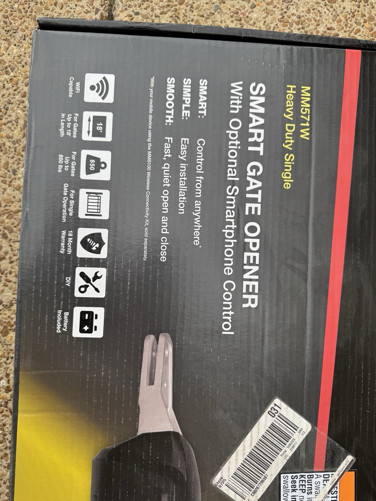 Mighty Mule MM571W Heavy Duty Single Gate Opener NEW