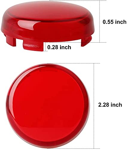 Bullet Turn Signal Light Lens Cover Compatible with Harley Sportster Amber+Red