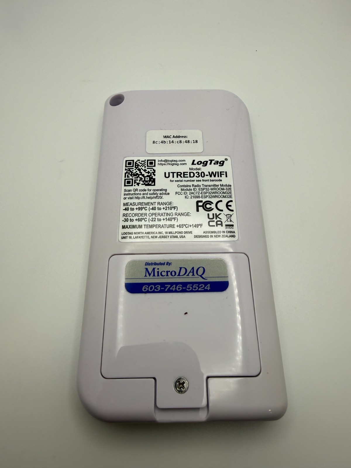 LogTag UTRED30 Vaccine Monitoring Kit w/ Dual CP100 Smart 3.0m Sensors OPEN BOX!