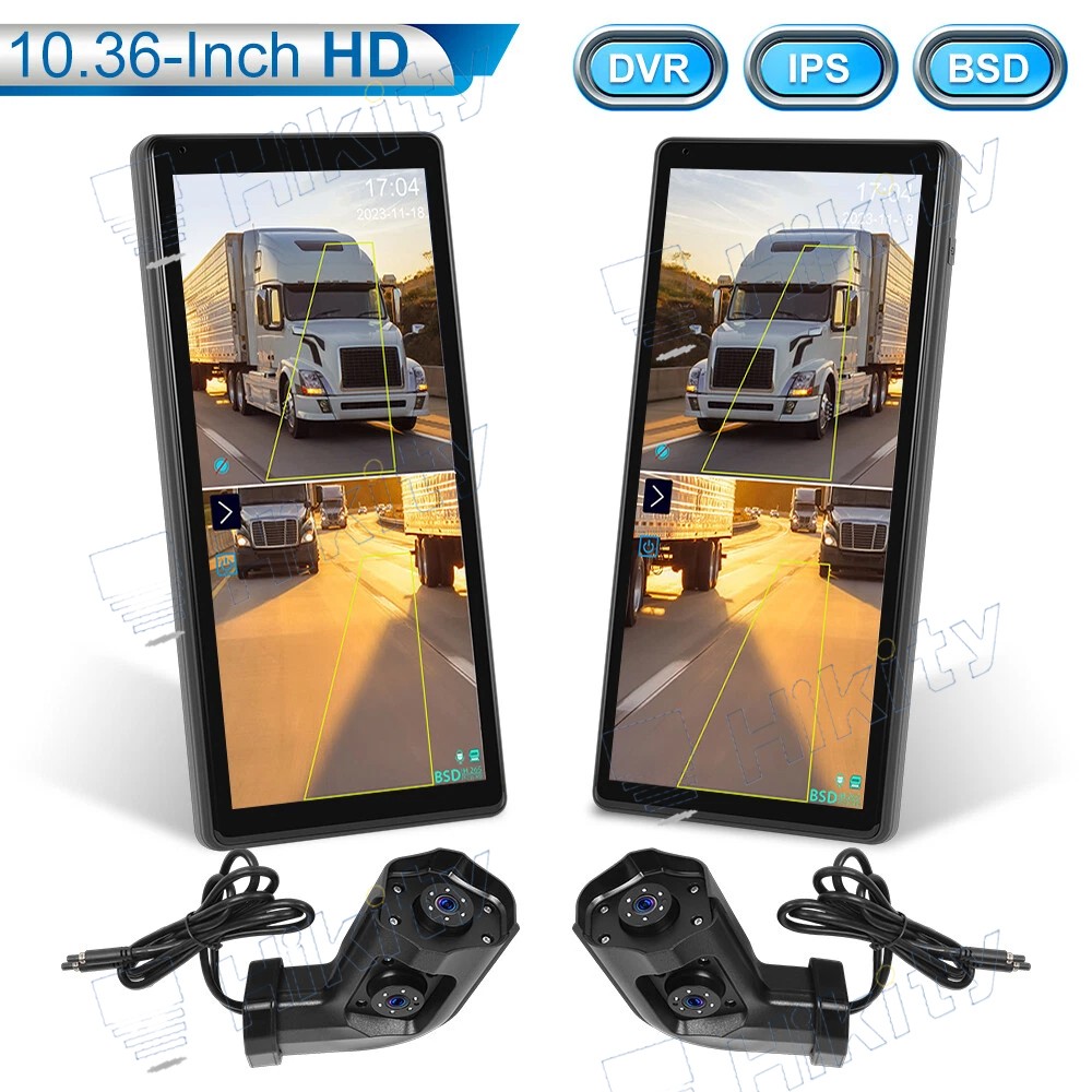 10.36" Monitor R & L Side Electronic Rear View Mirror Camera Smart Screen Player