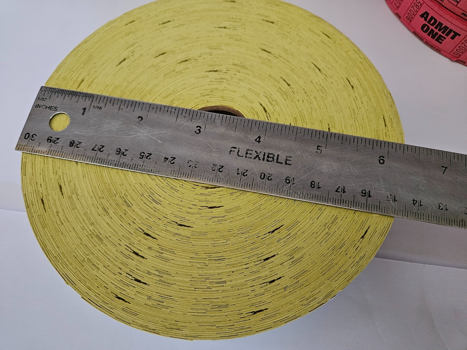 Lot of 6 Rolls 2,000/Roll Admit One Raffle Tickets Assorted Color