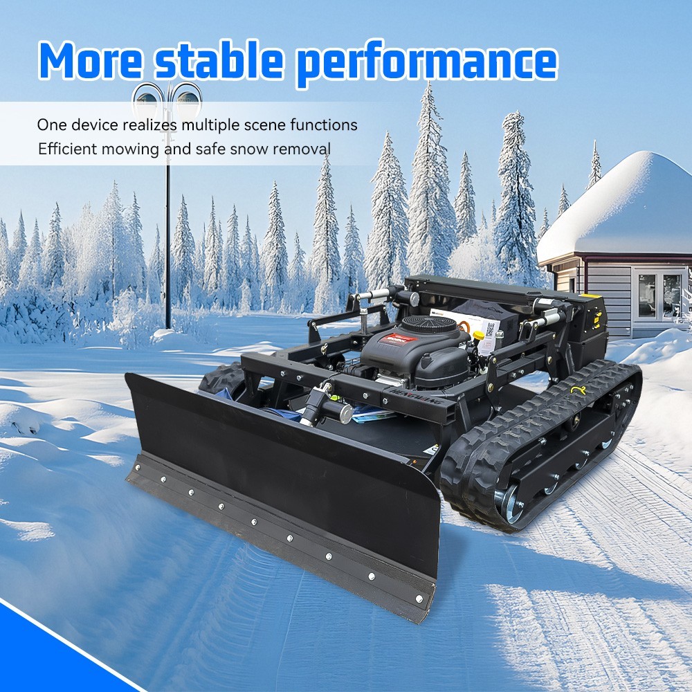 Gasoline remote control lawn mower 22 HP winter snow pusher, detachable