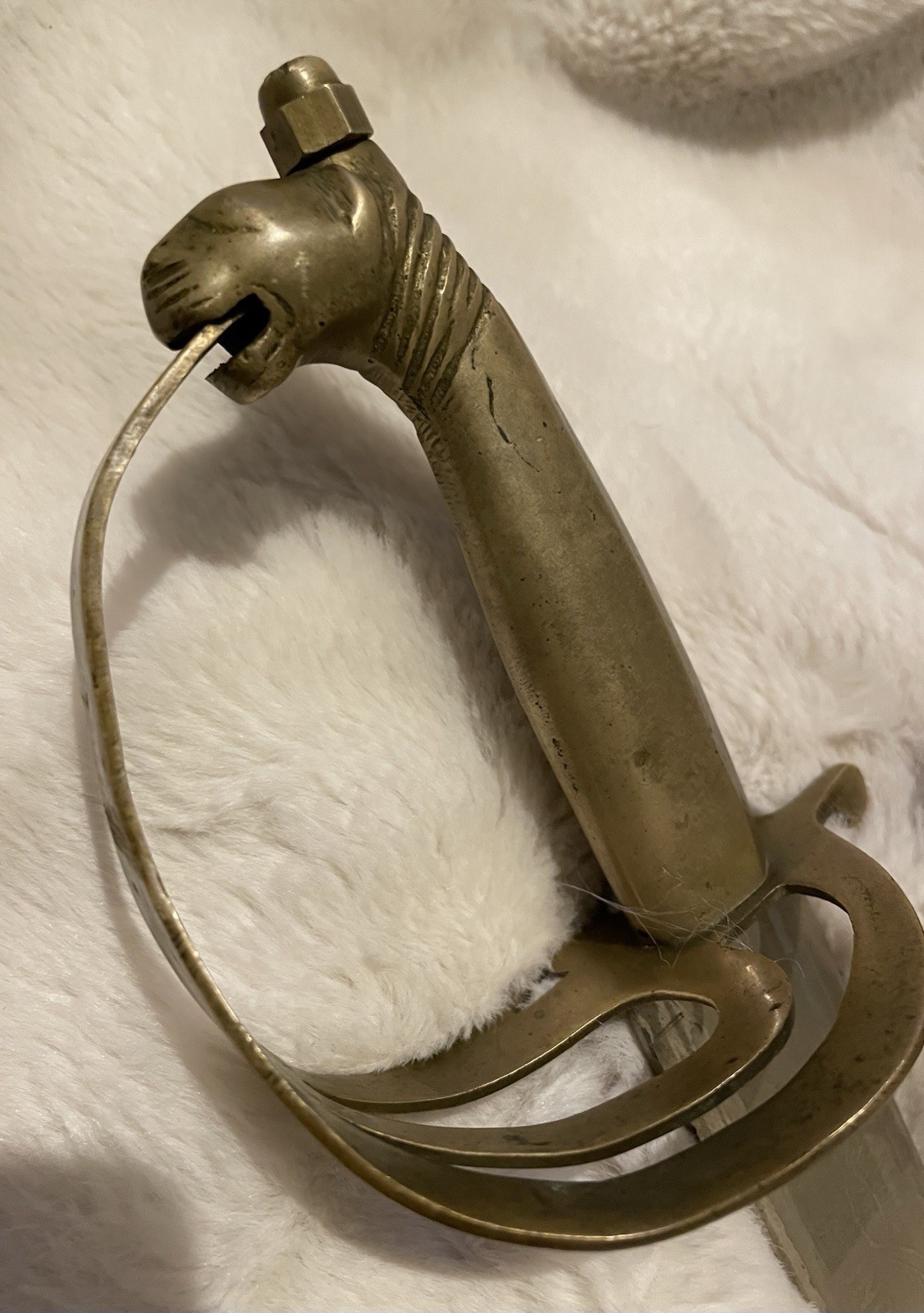 VIntage Shamshir India Dress Sword with Brass Scabbard 22”