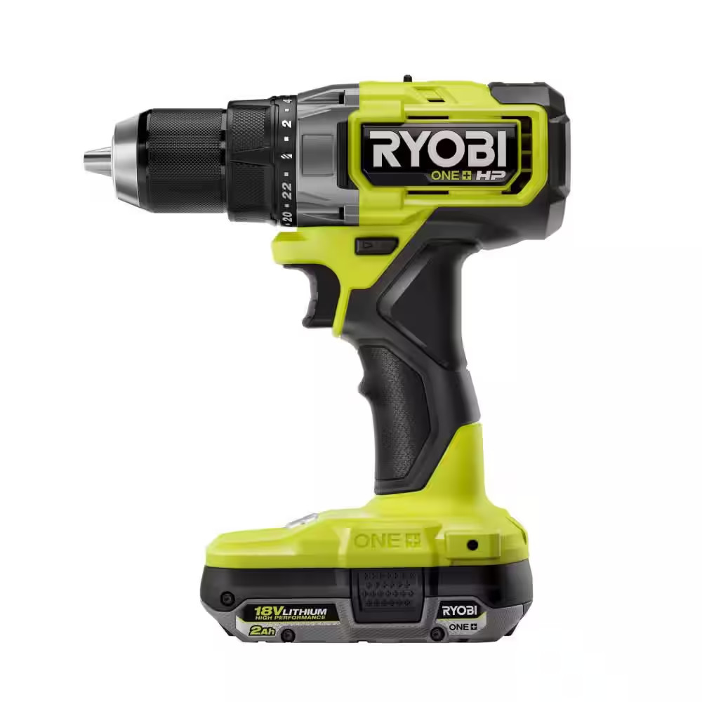 Ryobi PBLCK01K - HP 18V Brushless Cordless Compact 1/2" Drill & Impact Drill Set
