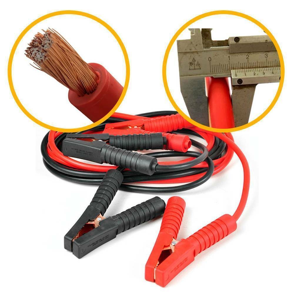 Commercial Heavy Duty 13' ft 2 Gauge Booster Cable Cables Emergency Power Jumper
