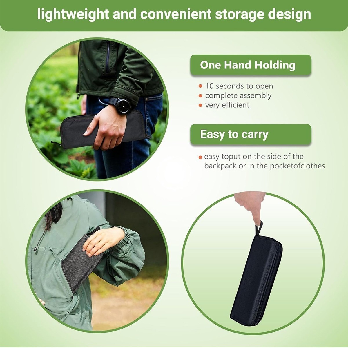 Foldable Camping Backpack Stool Portable Lightweight Collapsible Chair Travel