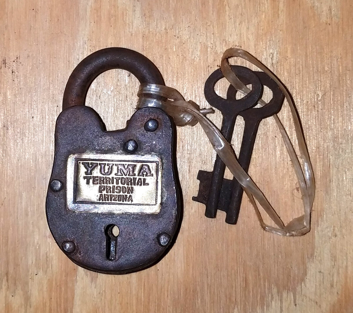 3 Locks Folsom Prison Pony Express & Yuma Prison Cast Iron Locks With 2 Keys