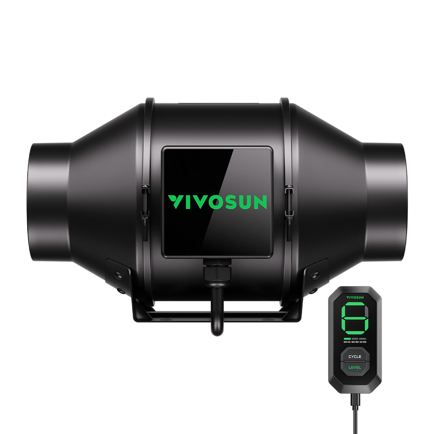 VIVOSUN AeroZesh G4 4” 195 CFM Inline Duct Exhaust Fan with E12 Speed Controller