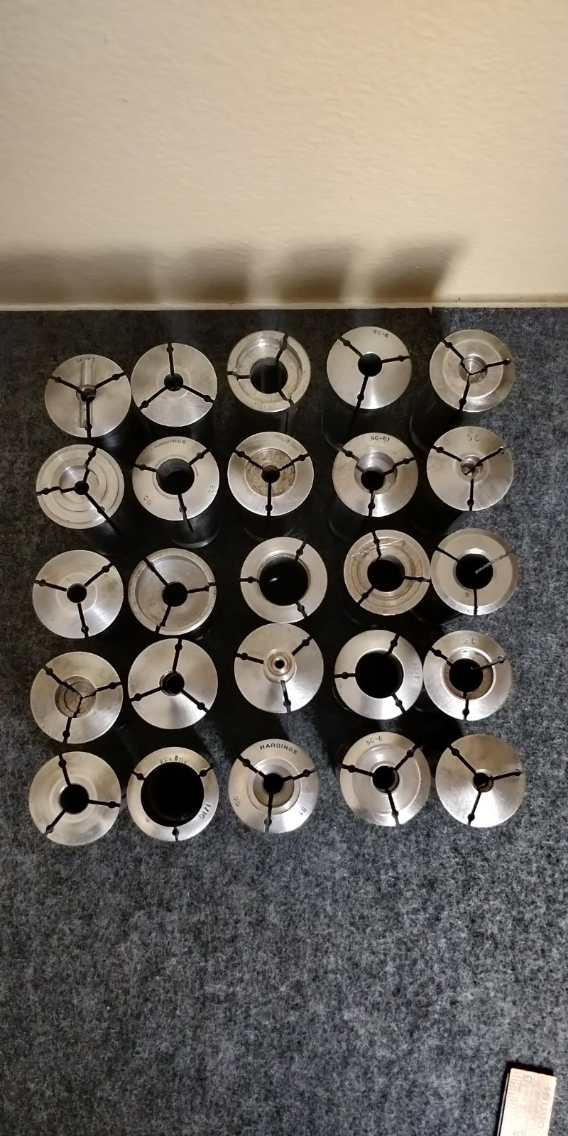 5C COLLET Lot E EMERGENCY COLLETS 25 PIECE SET
