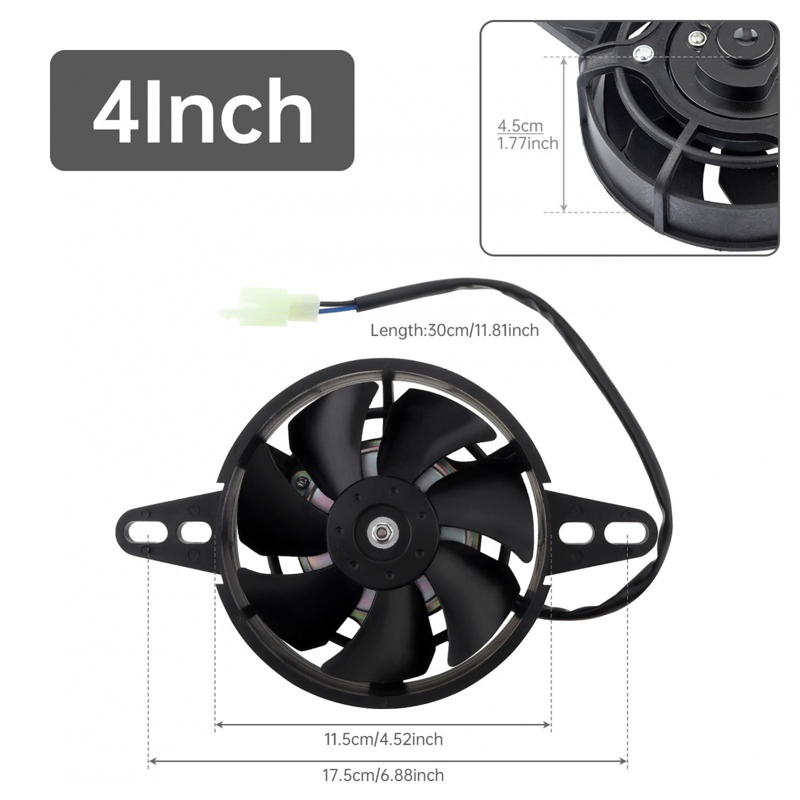 Motorcycle Radiator Cooling Fan Oil Cooler Water Cooler Electric Fan 4inch 5inch