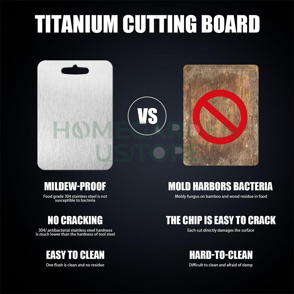 Titanium Cutting Board 100% Pure Non-Stick Double-Sided 11x15.5" in for Kitchen
