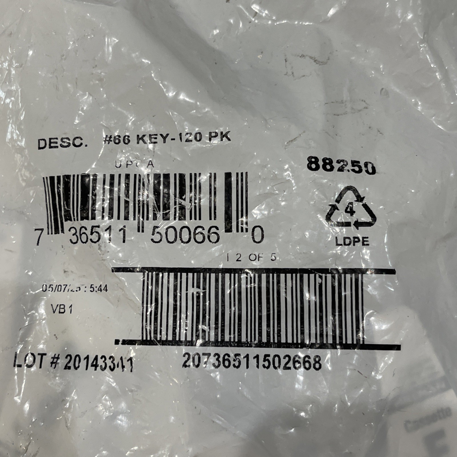 Total 180 NEW Blank Hillman #66 Key Cassette F #89500 & 88250