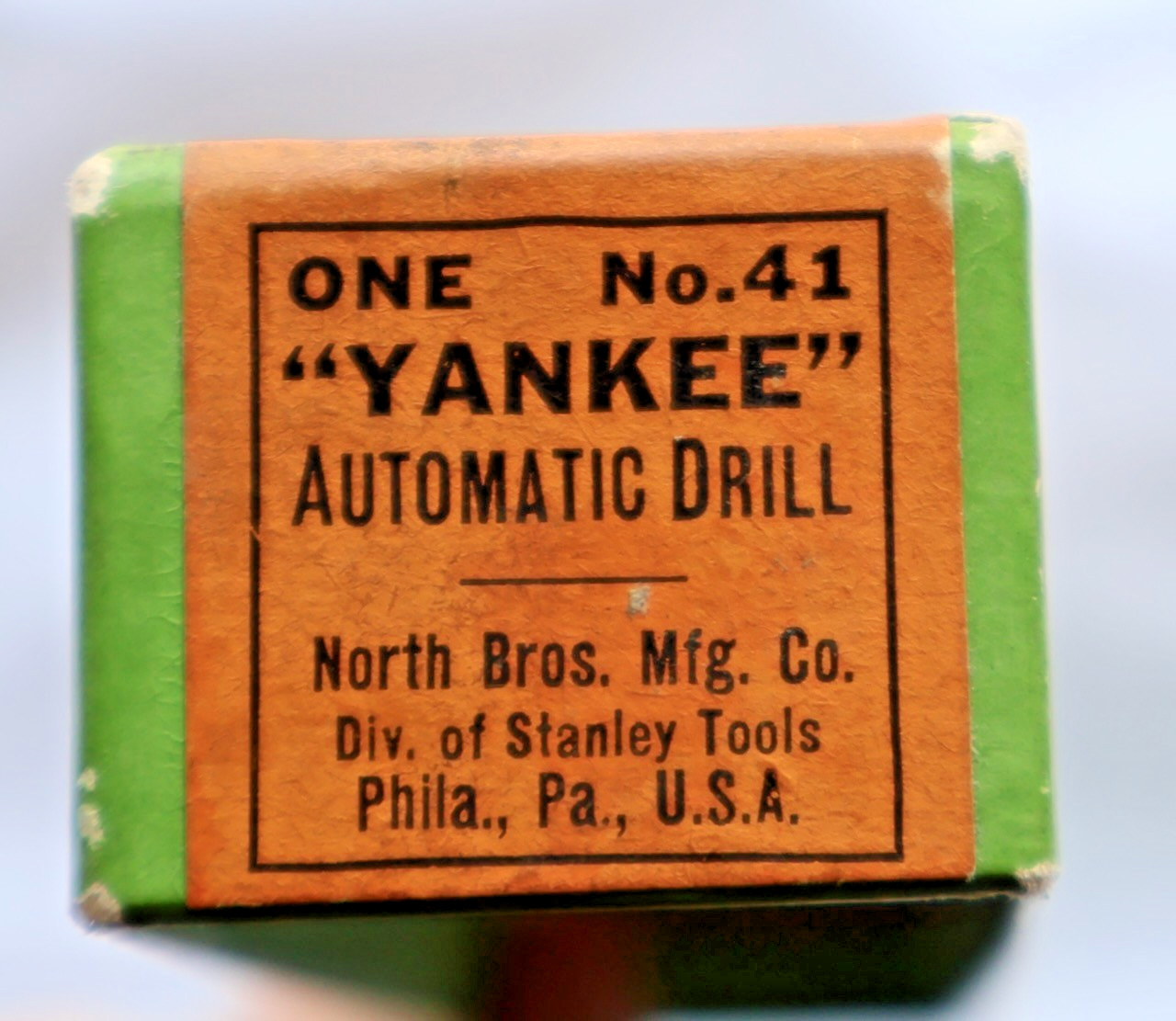 North Bros "YANKEE" No. 41 Push Drill + 8 Bits + Box + Insert / NOS / MT Tools