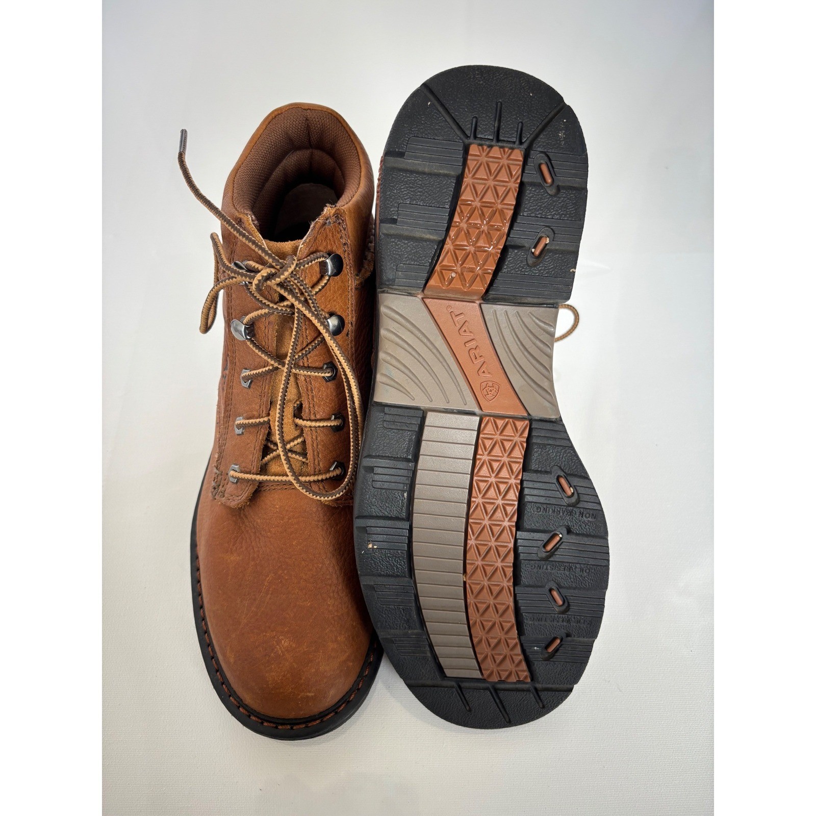 Ariat Macey Composite Toe Work Boots Brown Women's Size 9.5 B (Narrow)