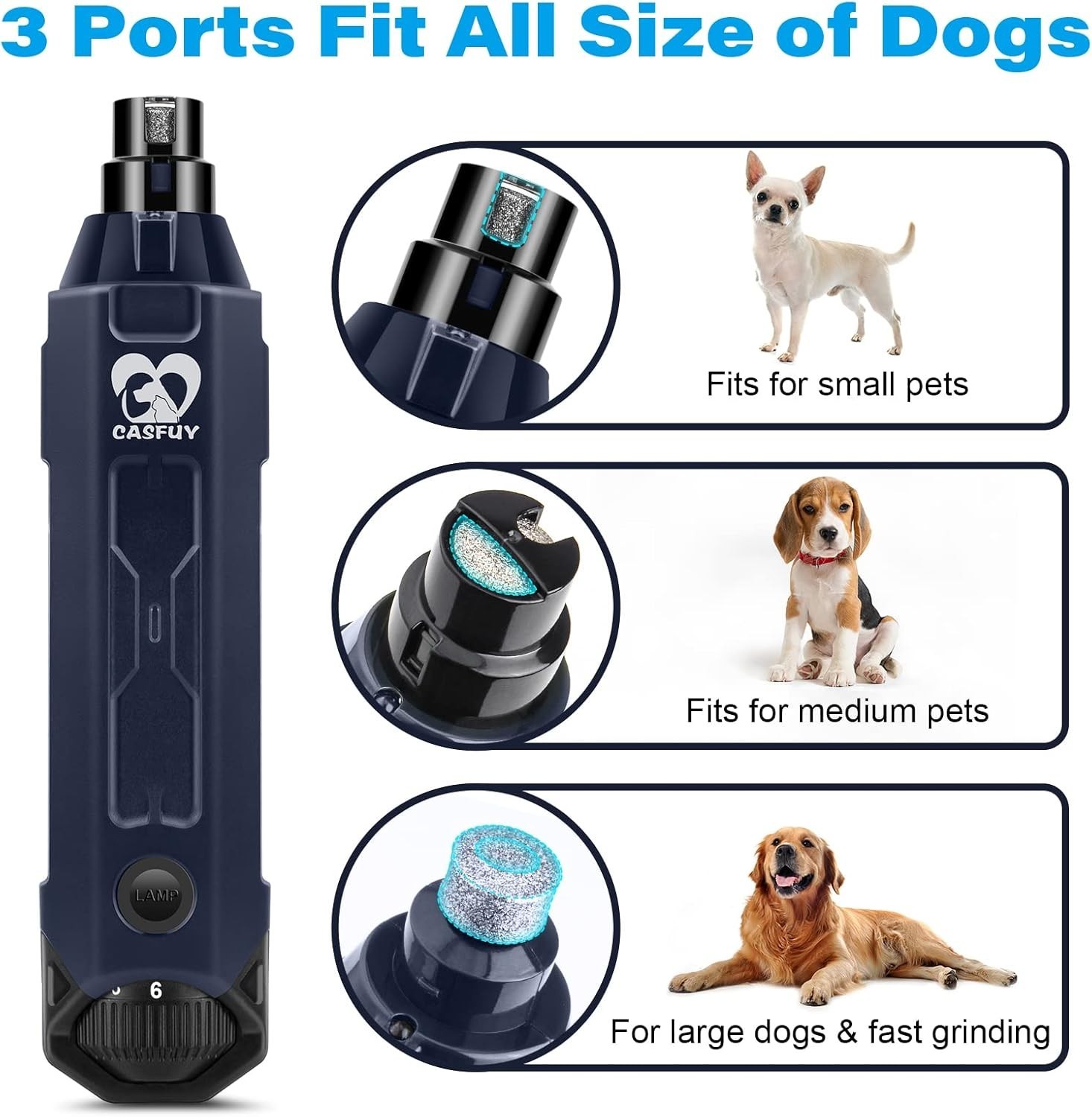 Upgraded Silent Groom Pro Nail Grinder Heusom Silent Grind Pro for Dogs Nail NEW