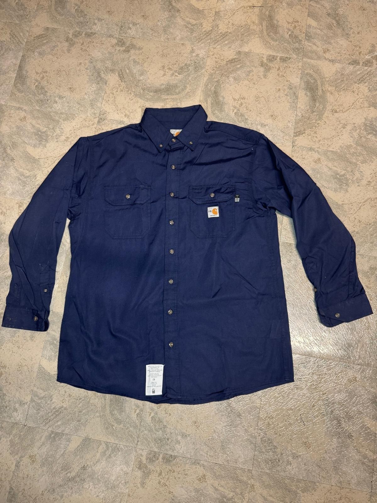 Carhartt FR Flame Resistant Navy Blue Shirt CAT2 NFPA New