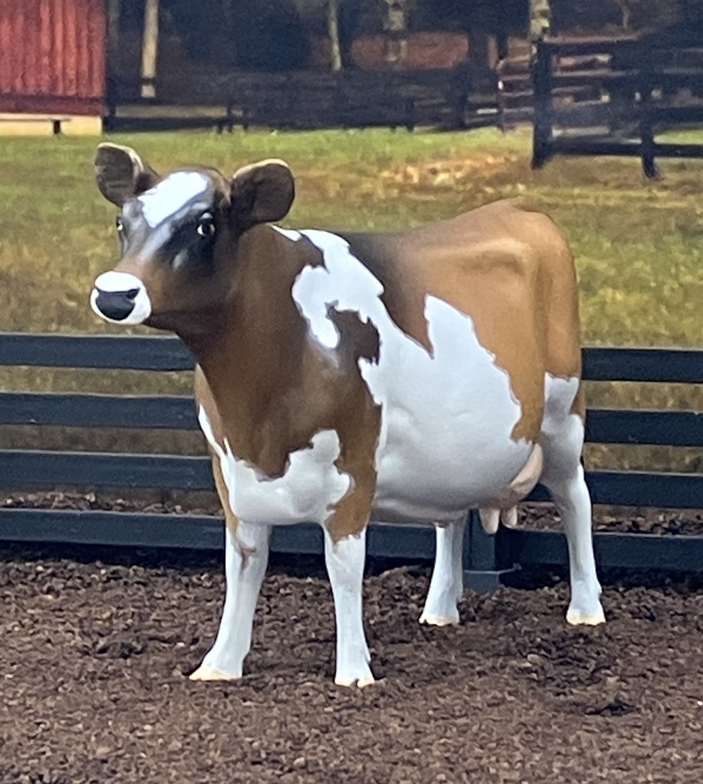 Custom CM Breyer TSC 1:20 Ornament Spot Jersey Holstein Figurine Model Dairy Cow