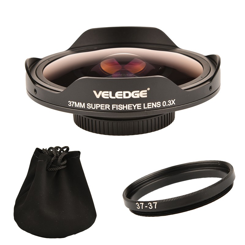 37mm / 43mm 0.3X Super Fisheye Ultra Wide Angle Lens for Video Camera Camcorder