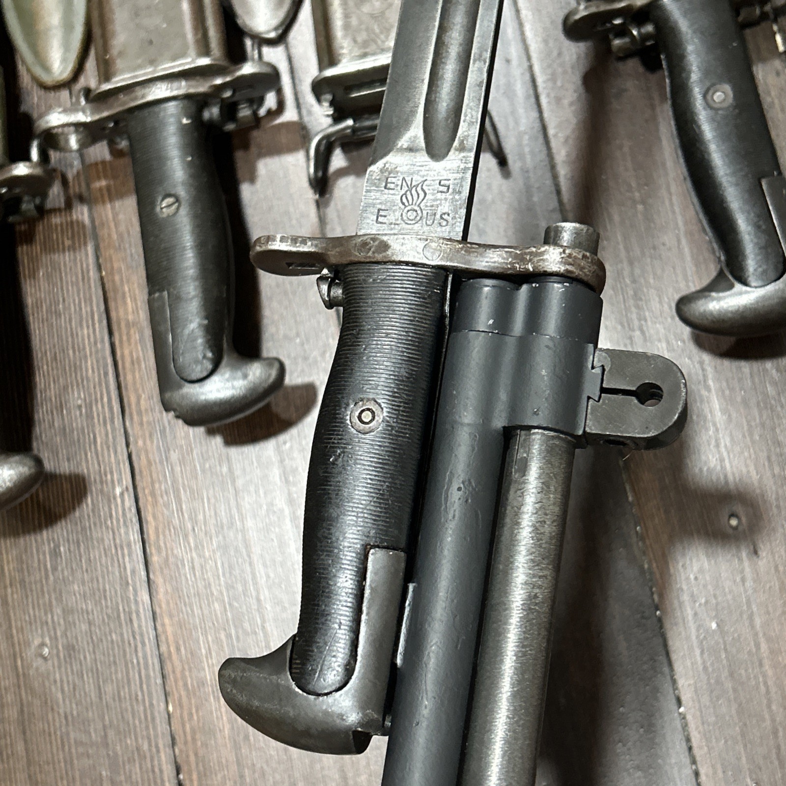 Original M1 Garand bayonet US marked w/ E-US scabbard also fits 1903 1903A3 NICE