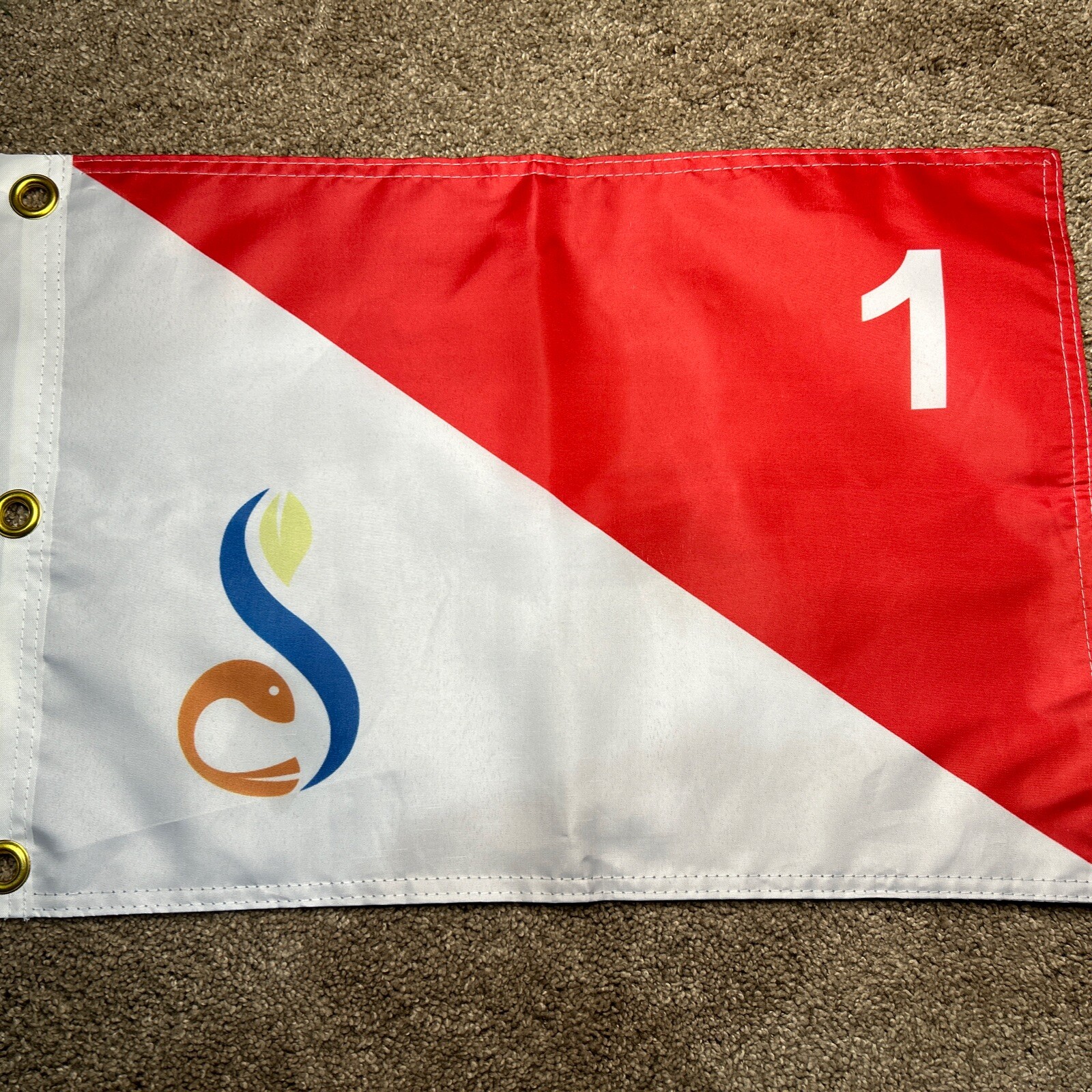 STREAMSONG RED PGA TOUR PIN FLAG W GROMMETS FREE SHIP AUTOGRAPHS