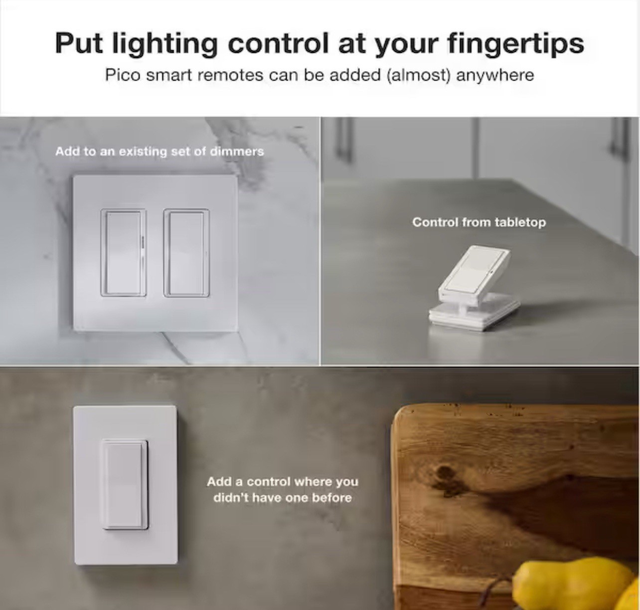 LutronDiva Smart Dimmer Switch Starter Kit for Caseta Smart Lighting DVRF-BDG1D