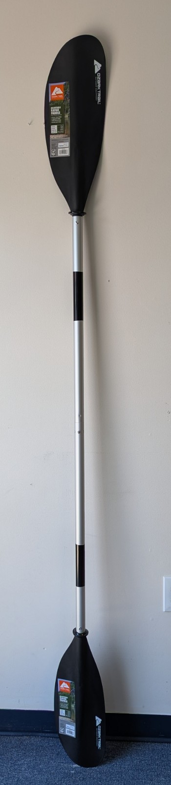 Ozark Trail Adjustable Black Aluminum Kayak Paddle, 87 inch