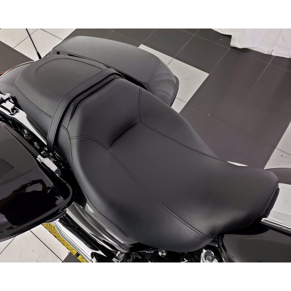 Low Profile Driver Passenger Seat Fits For Harley Road King Street Glide 2008-UP