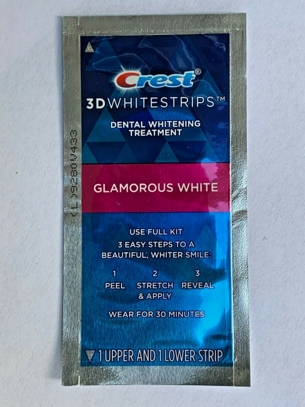 NO BOX CREST 3D GLAMOROUS WHITE Whitestrips Teeth Dental Whitening Strips NEW
