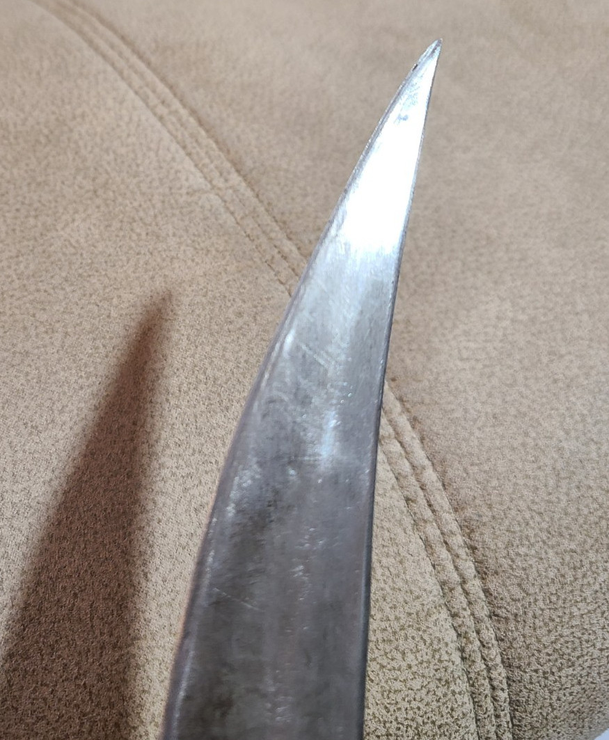 Vintage Scorpion Blade Antique Mexican Knife With Bull Horn Handle Circa 1890's