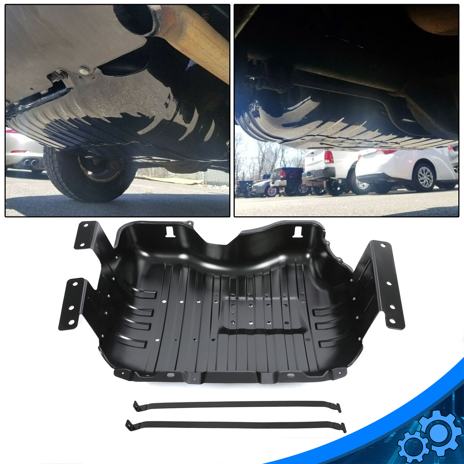 Fuel Tank Skid Plate w/ STRAPS For 1999-2004 Jeep Grand Cherokee 4-Door