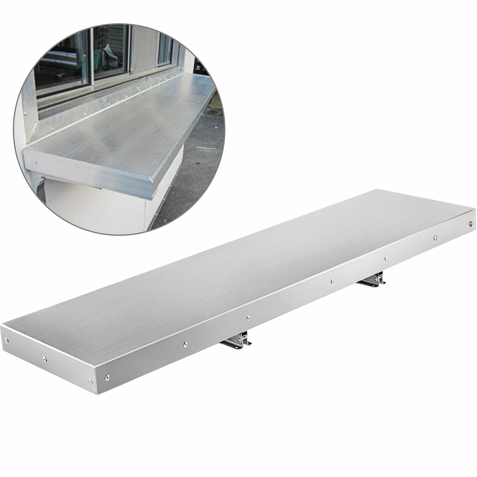 4FT Shelf for Concession Window Food Truck Accessories Business Aluminum Alloy