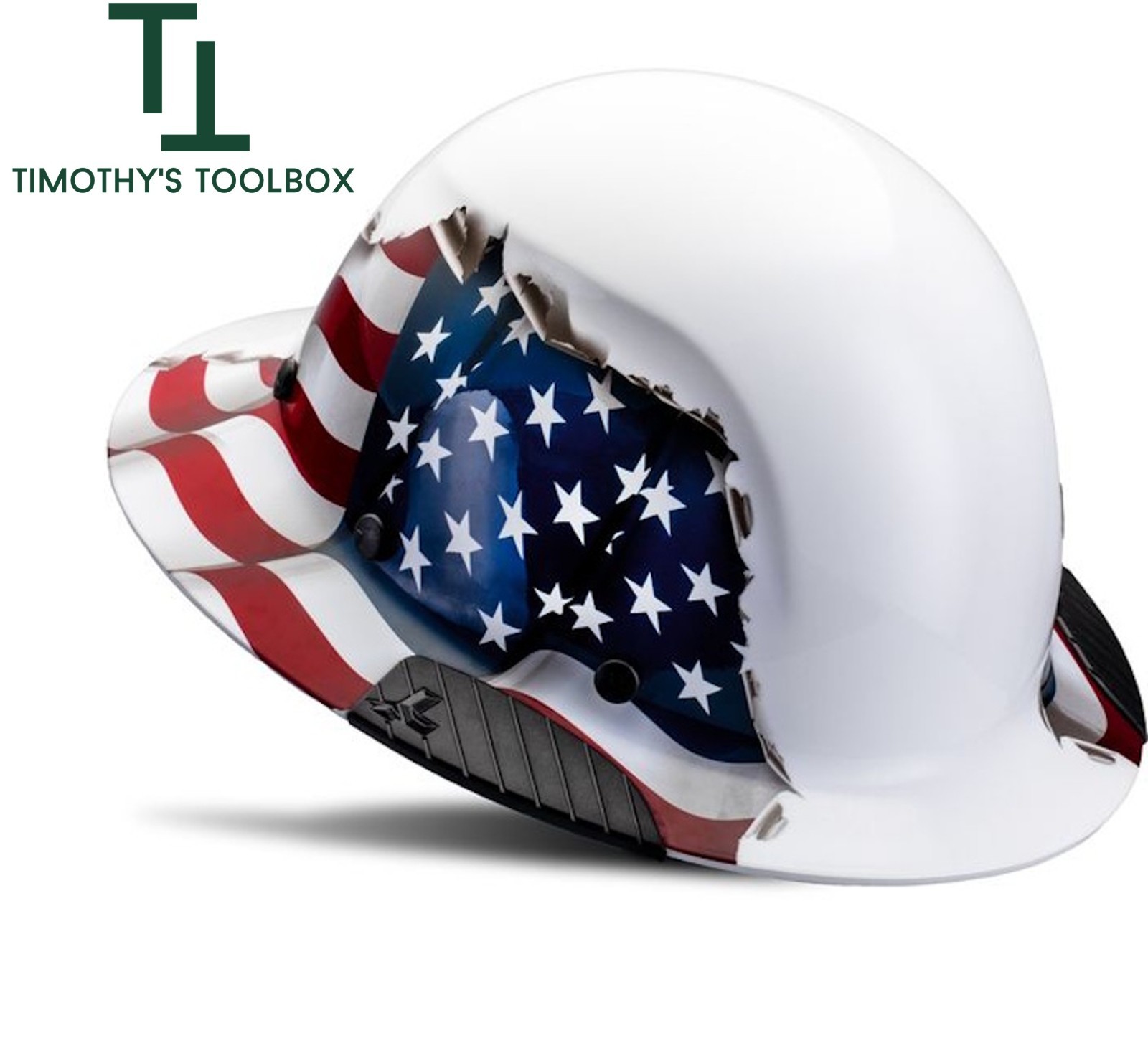 LIFT Safety  DAX Hard Hat – American Flag  HDF-24AF Full Brim