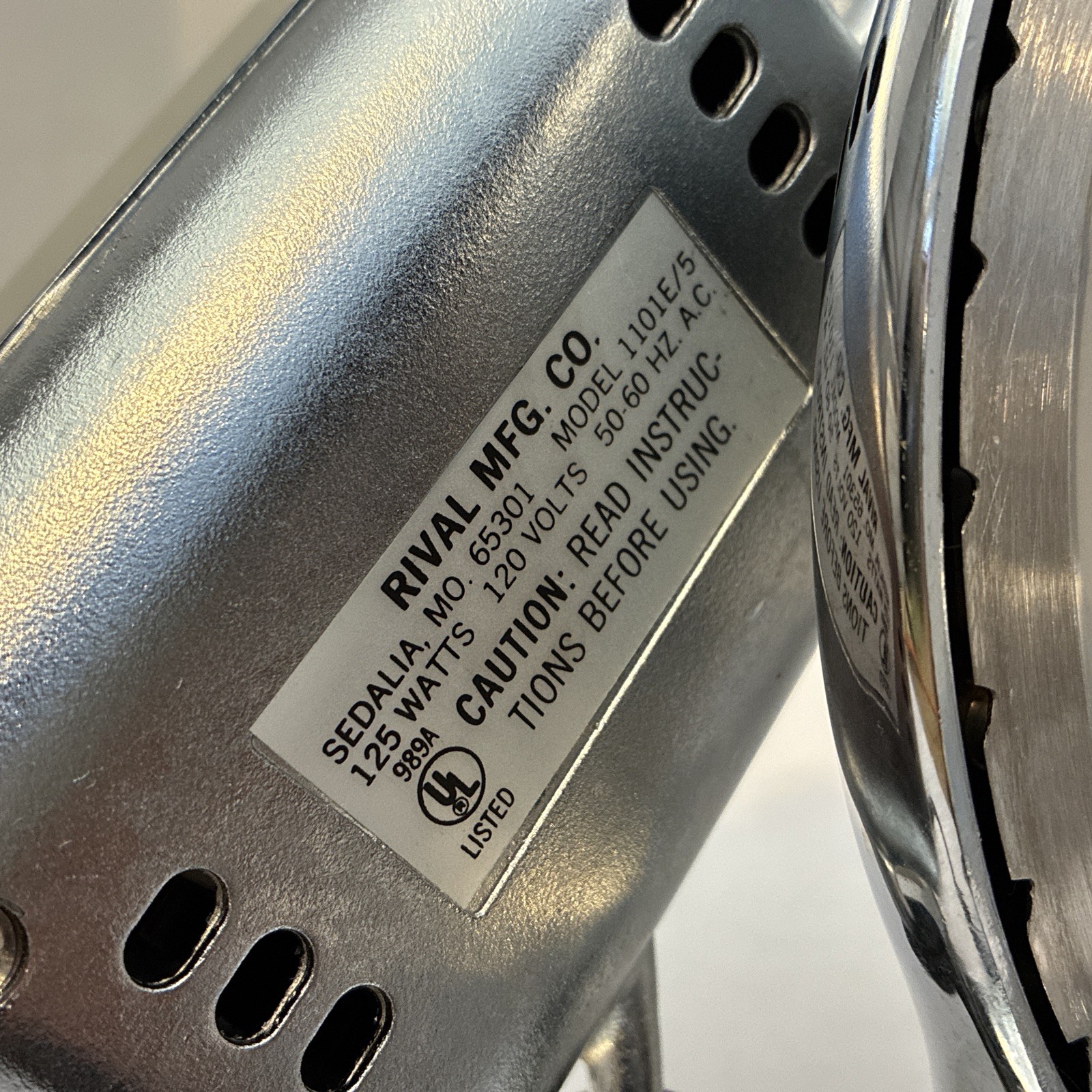 Pre-Owned/Used*Rival Electric Food Slicer w/Original Box*Model 1101/5