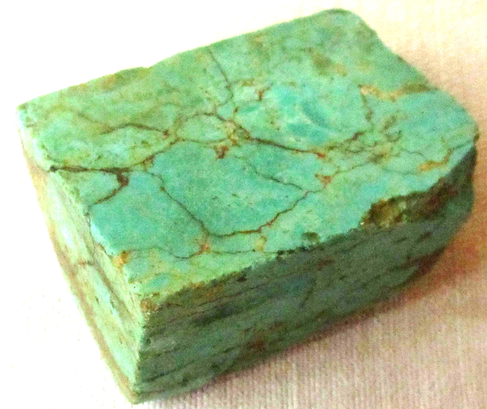 Natural  Royston Turquoise Block - 188 grams - Nevada - Old Stock