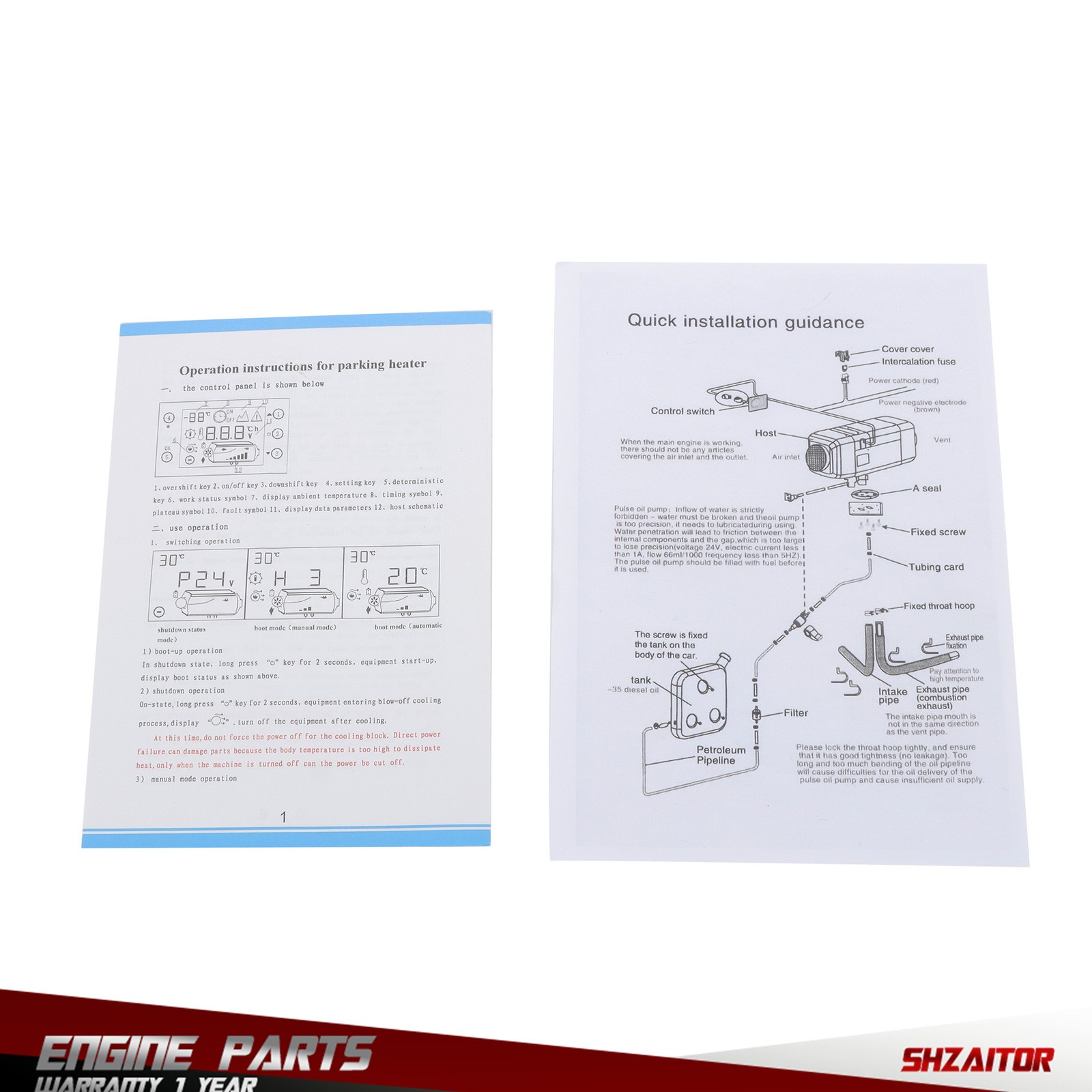 Diesel Air Heater LCD Thermostat For Car Truck Trailer Motorhome Boat 12V 8000W