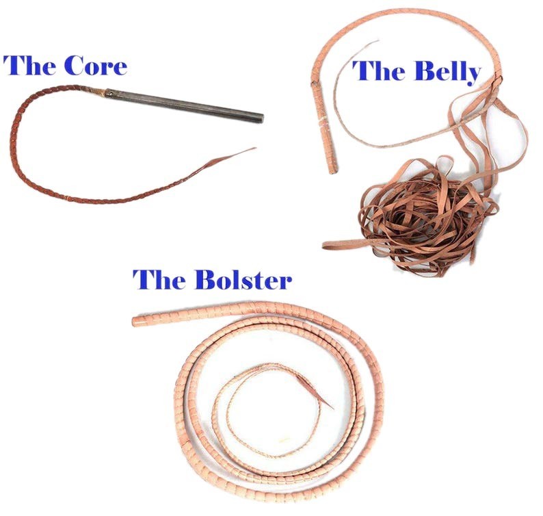 Leather Bullwhip Indiana Jones Raiders Style Whip Handmade Custom Kangaroo Whip