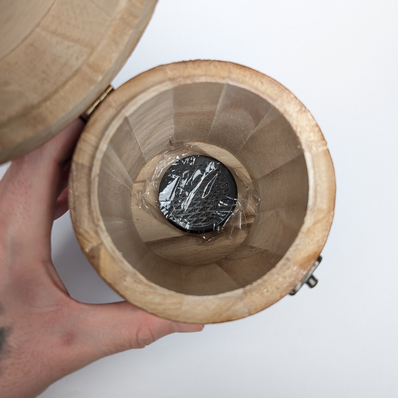 Mrs. Brog Wooden Barrel Cigar and Pipe Tobacco Humidor